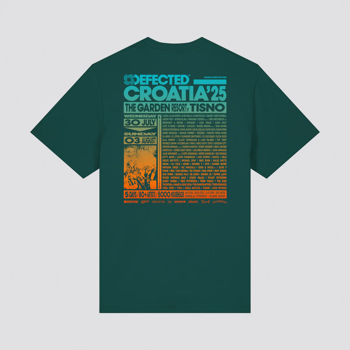 Defected Croatia 2025 Line-Up T-Shirt - Image 4
