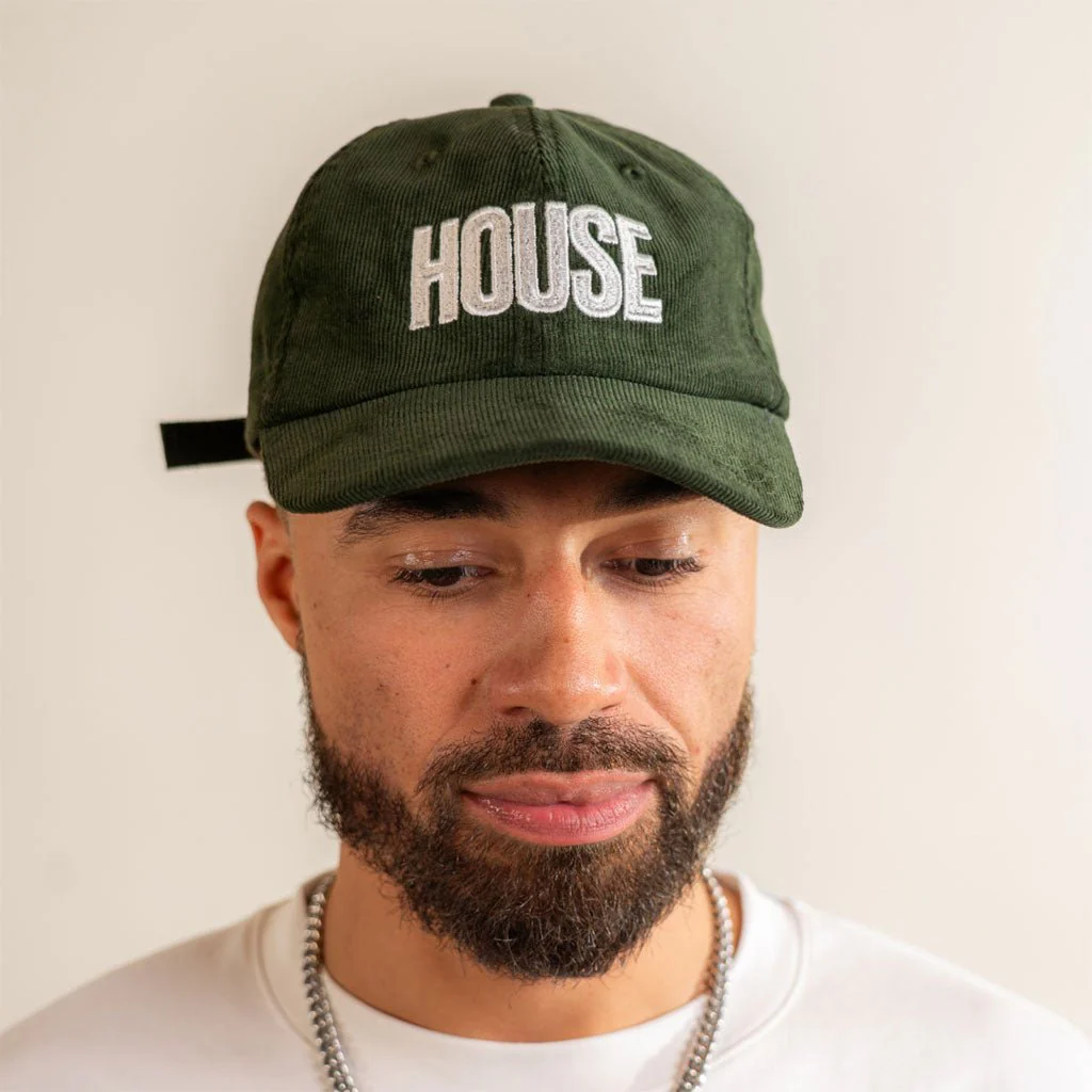Defected House Embroidered Cord Cap