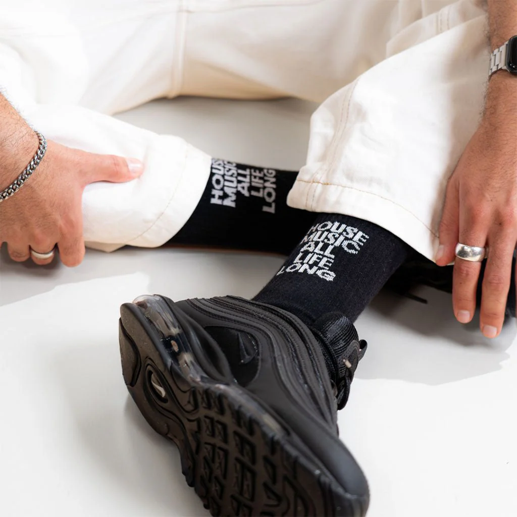 Defected House Music All Life Long Black Socks - Image 3