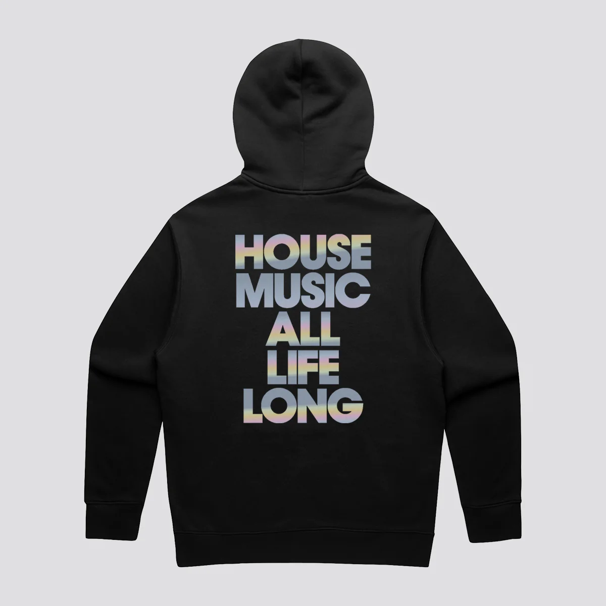 Defected House Music All Life Long Reflective Relaxed Fit Hooded Sweatshirt