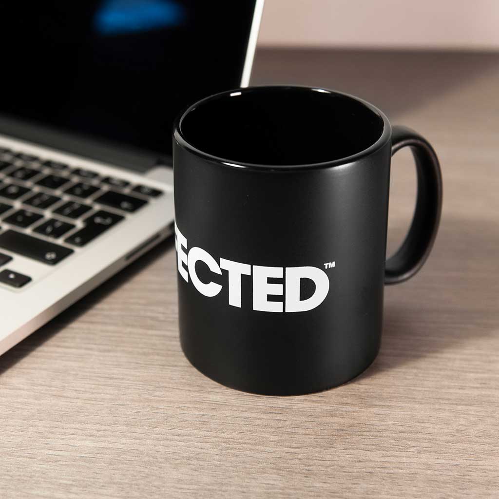 Defected Logo Matt Black Ceramic Mug - Image 4