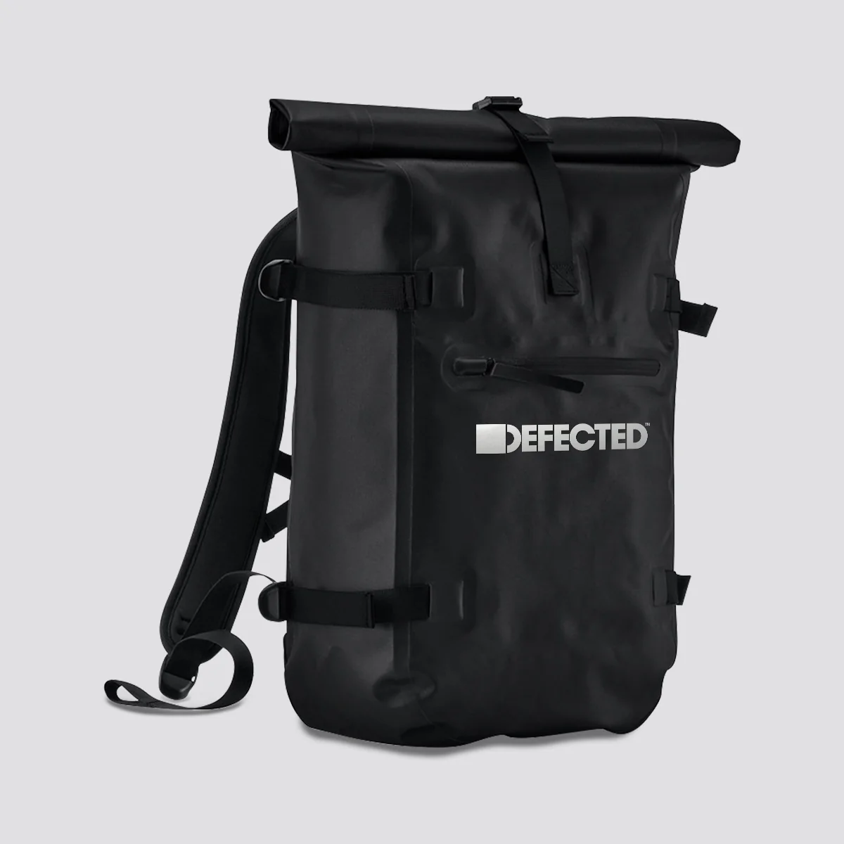 Defected Logo Waterproof Roll-Top Backpack - Image 3