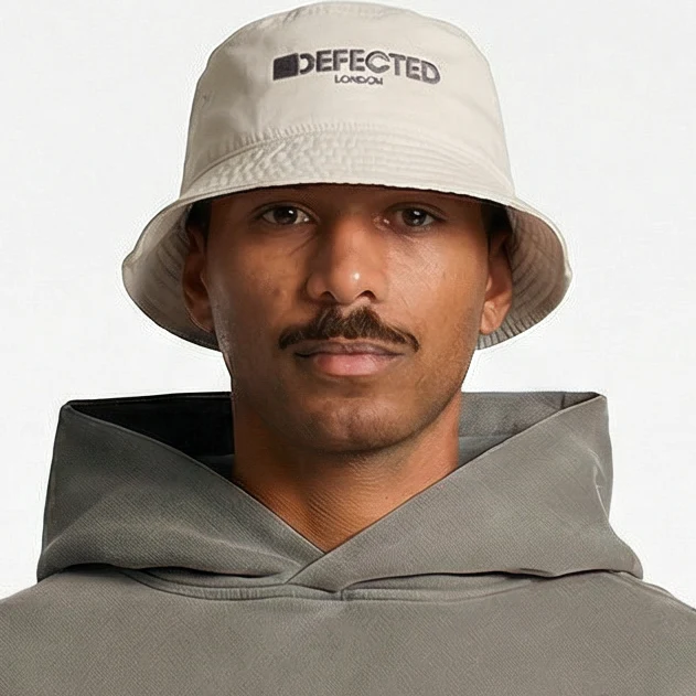 Defected London Embroidered Logo Faded Bucket Hat