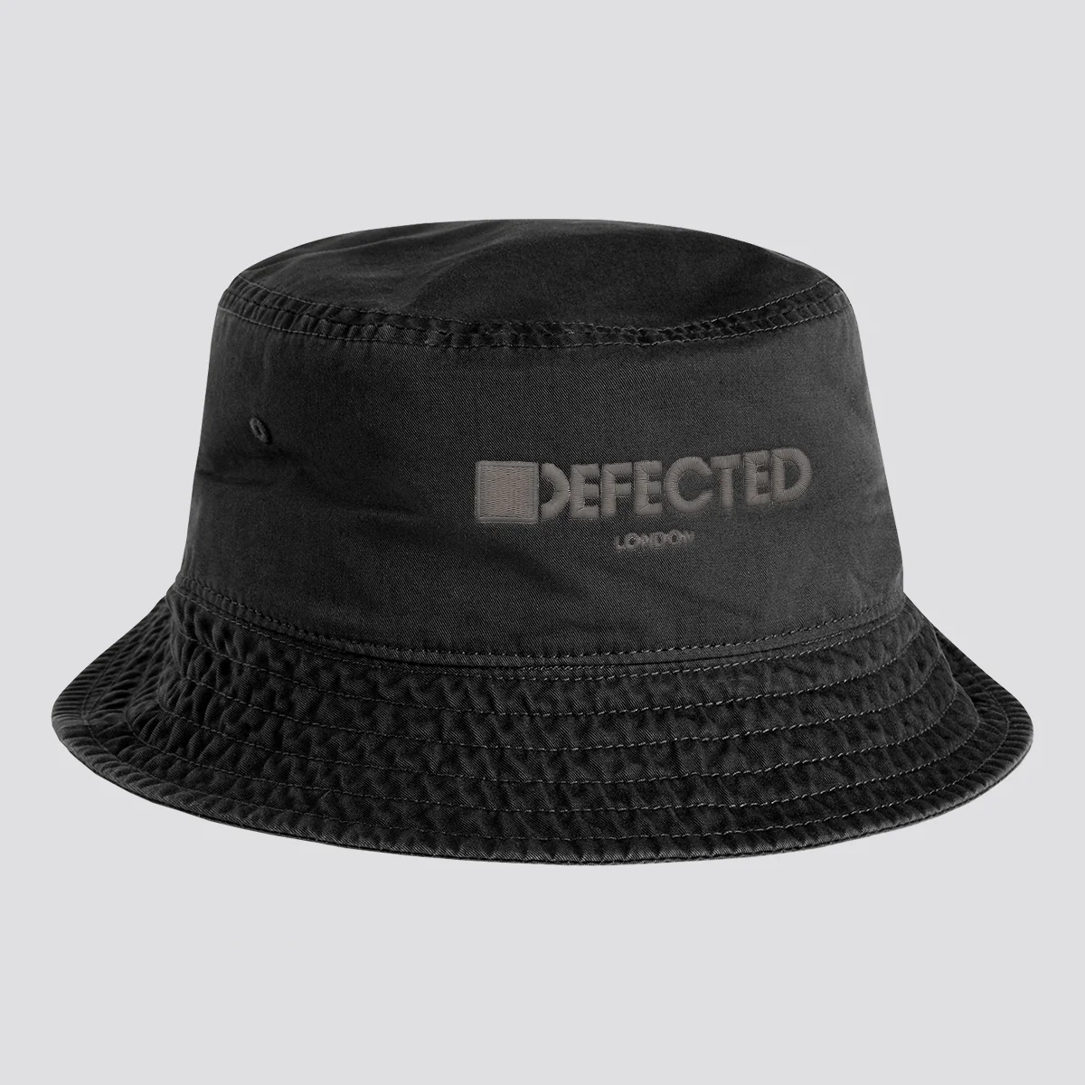 Defected London Embroidered Logo Faded Bucket Hat - Image 4