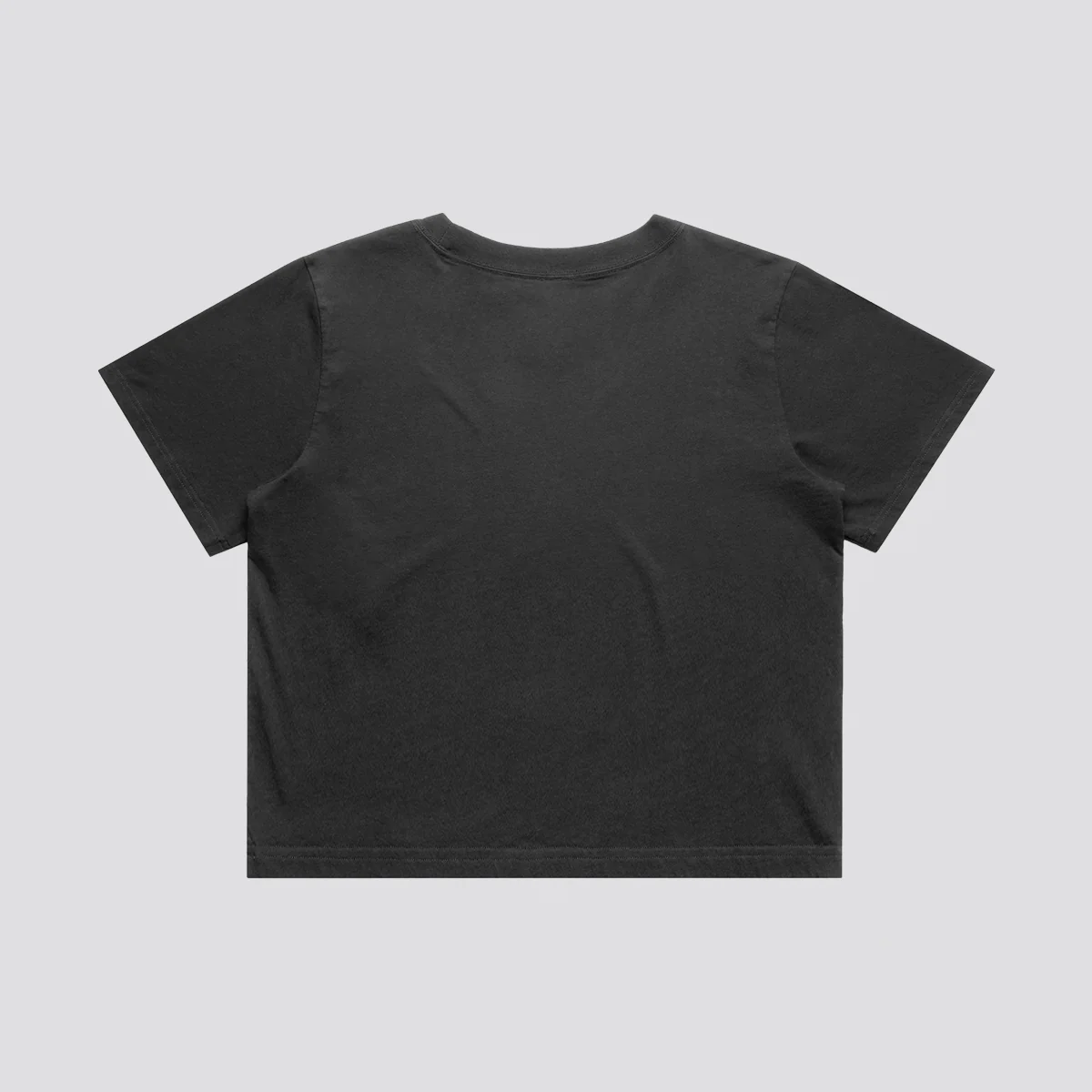 Defected London Embroidered Logo Heavy Faded Crop T-Shirt - Image 3