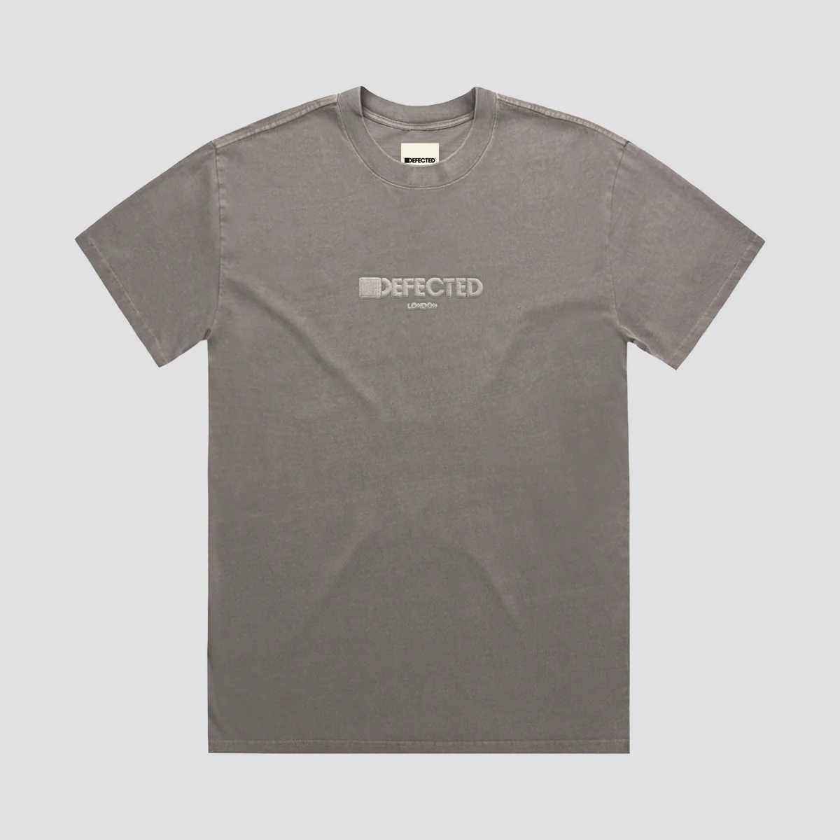 Defected London Embroidered Logo Heavy Faded T-Shirt - Image 2