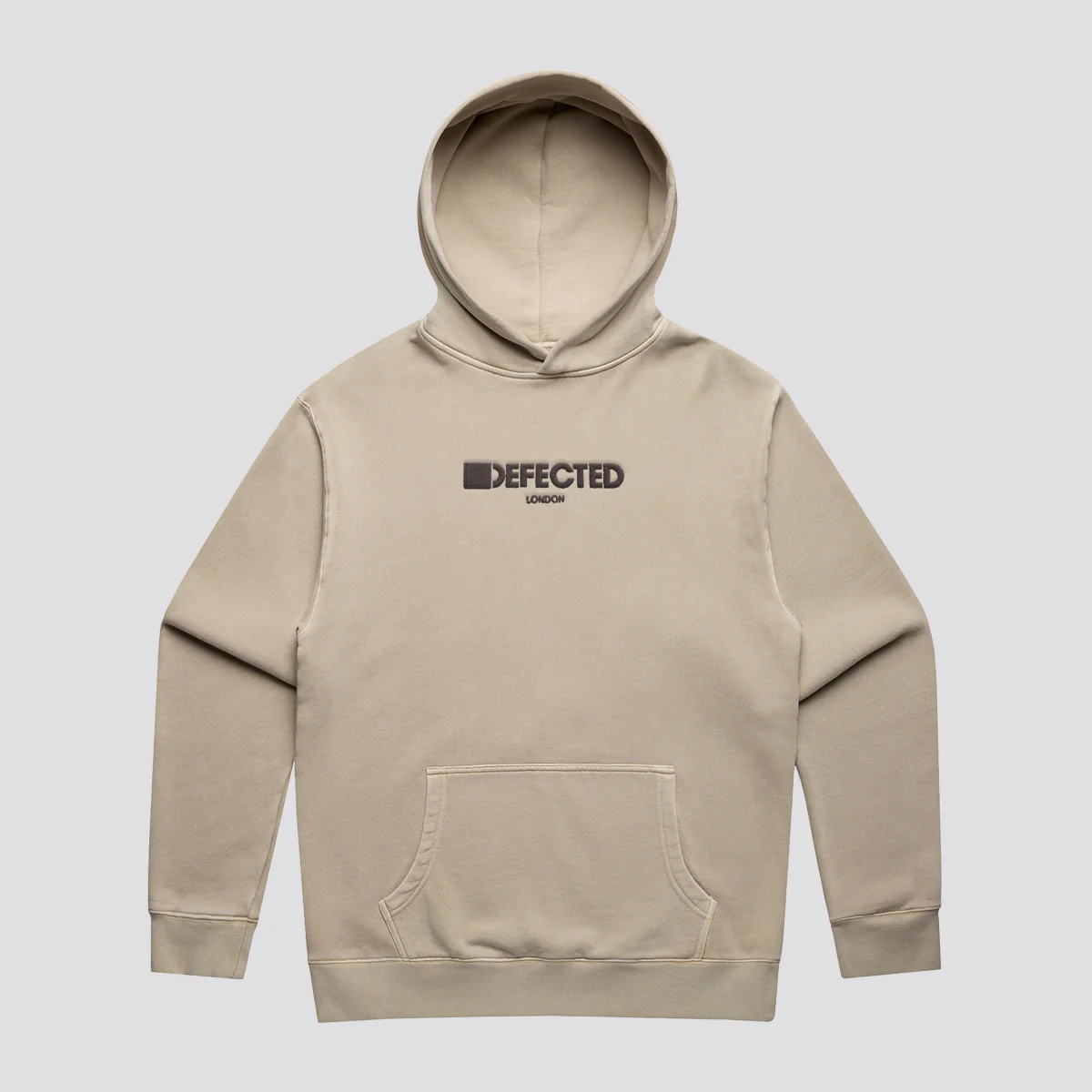 Defected London Embroidered Logo Relaxed Faded Hooded Sweatshirt - Image 4