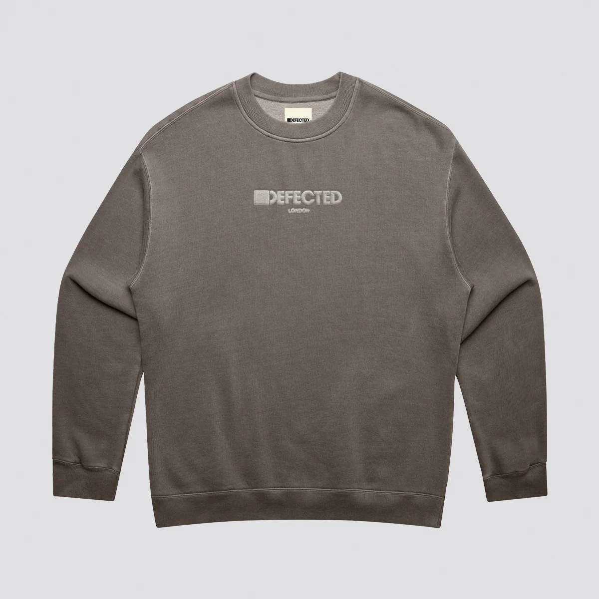 Defected London Embroidered Logo Relaxed Faded Sweatshirt - Image 2