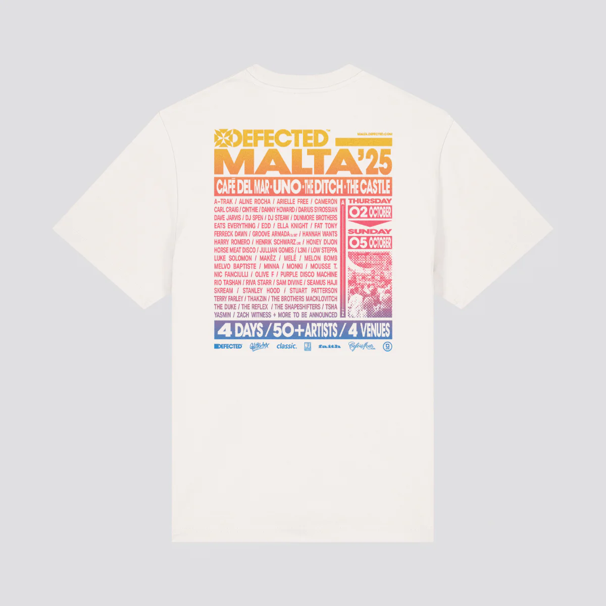 Defected Malta 2025 Line-Up T-Shirt