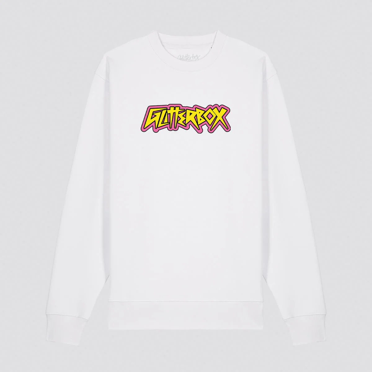 Glitterbox Pink/Yellow Punk Logo Sweatshirt - Image 2