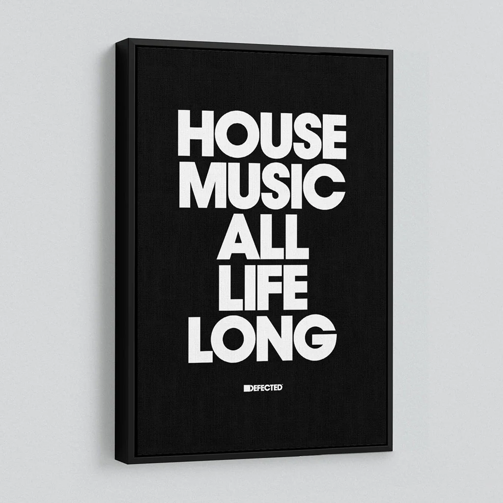 House Music All Life Long Framed Canvas Print - Image 15