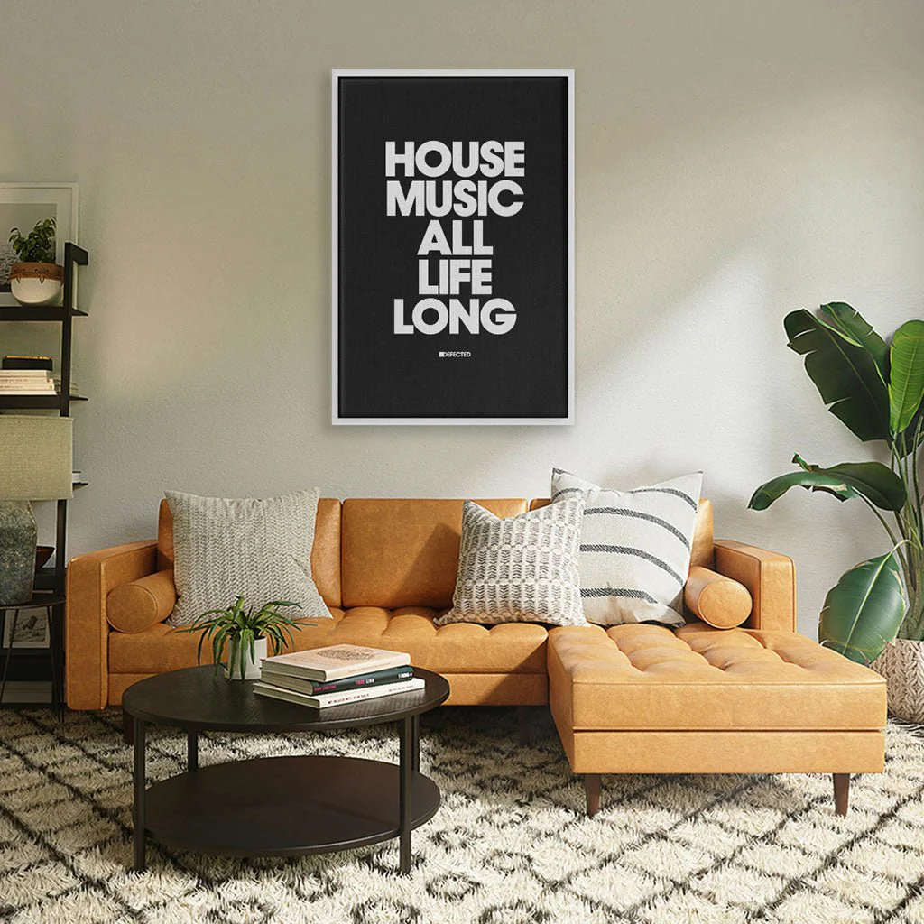 House Music All Life Long Framed Canvas Print - Image 4