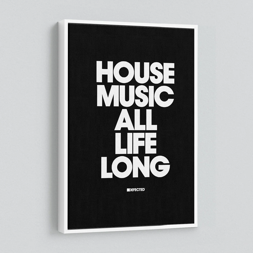 House Music All Life Long Framed Canvas Print - Image 5