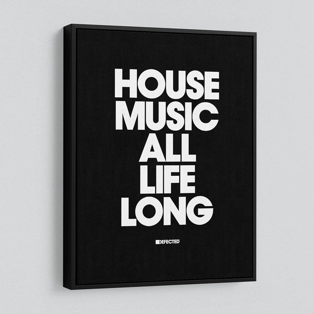 House Music All Life Long Framed Canvas Print - Image 7