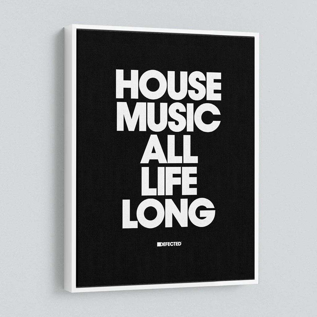House Music All Life Long Framed Canvas Print - Image 9