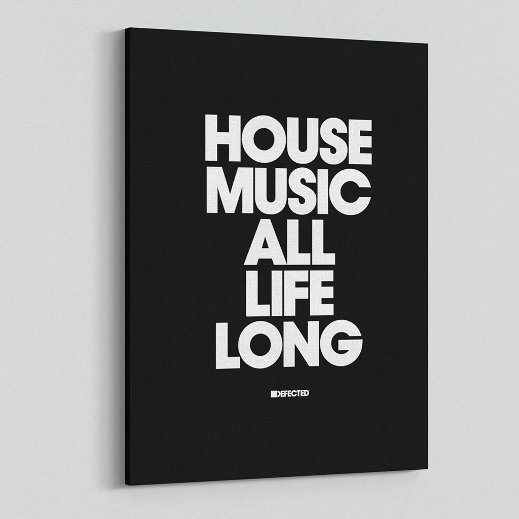 House Music All Life Long Stretched Canvas Print - Image 12