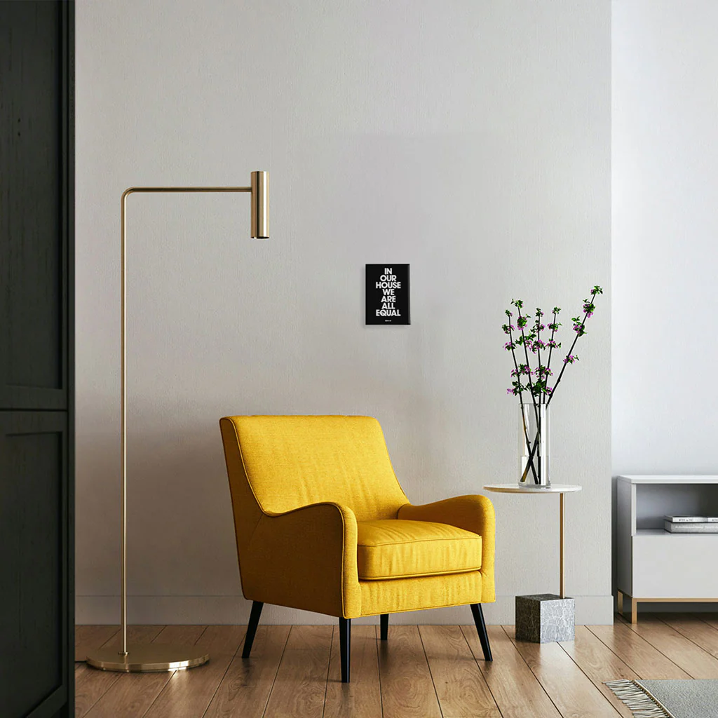 In Our House We Are All Equal Stretched Canvas Print - Image 12