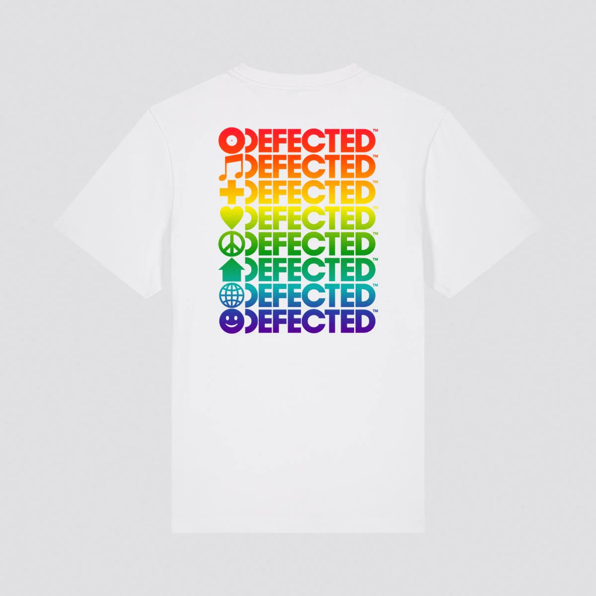 Rainbow Defected Stacked Logo T-Shirt - Image 3